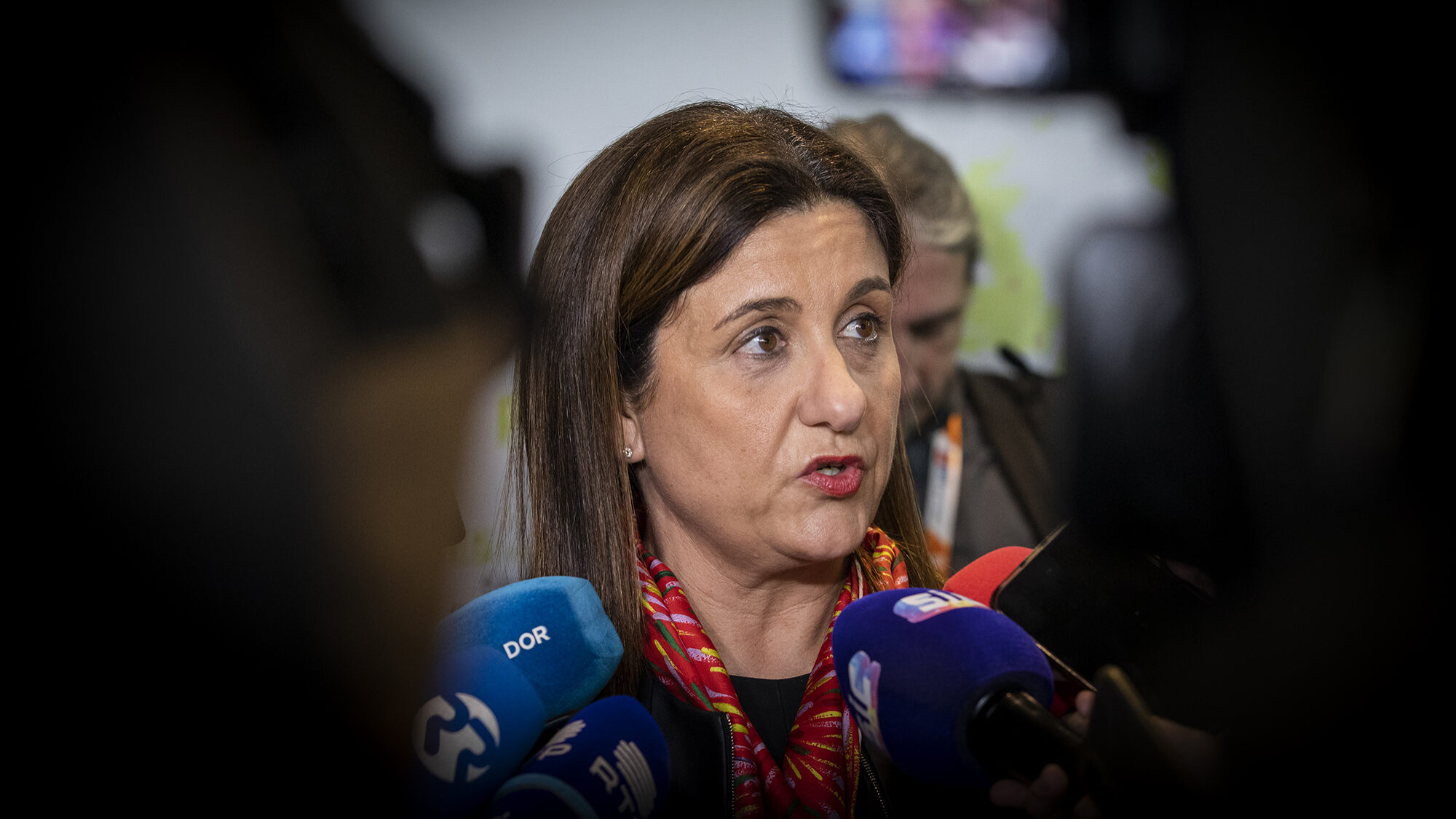 Christine Ourmières-Widener, CEO da TAP, em declarações à imprensa - 02MAR23