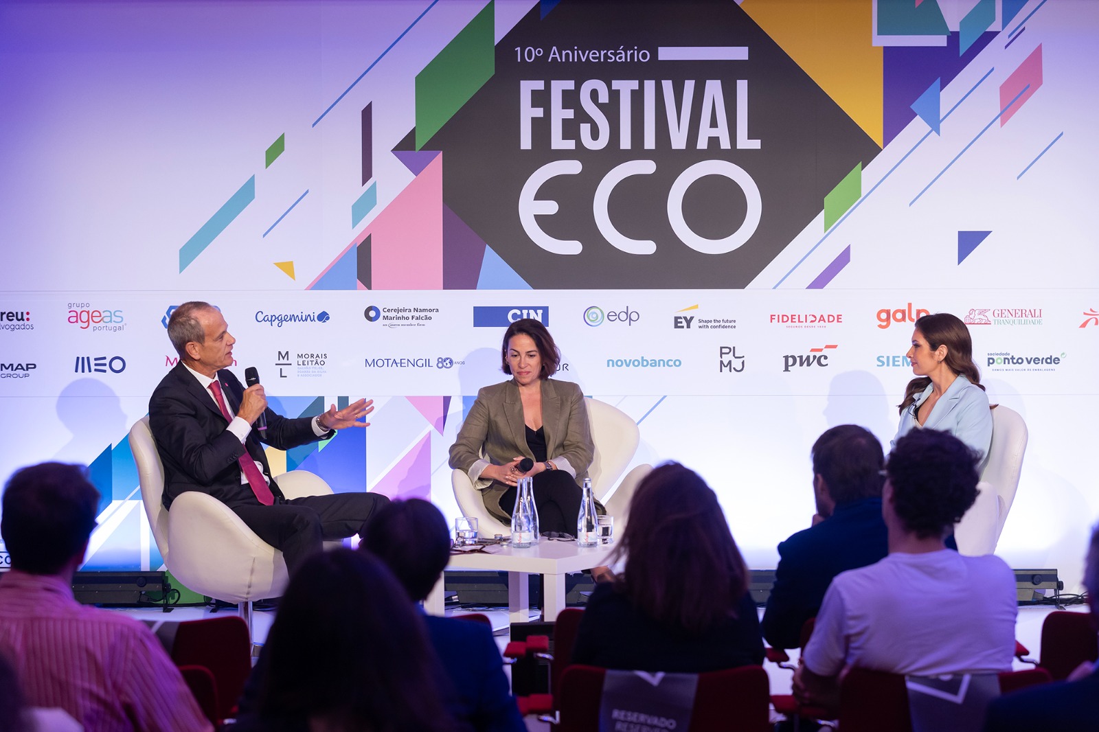 Miguel Maya, Millenium BCP, divide um painel no Festival ECO com a neurocientista Luísa Lopes.